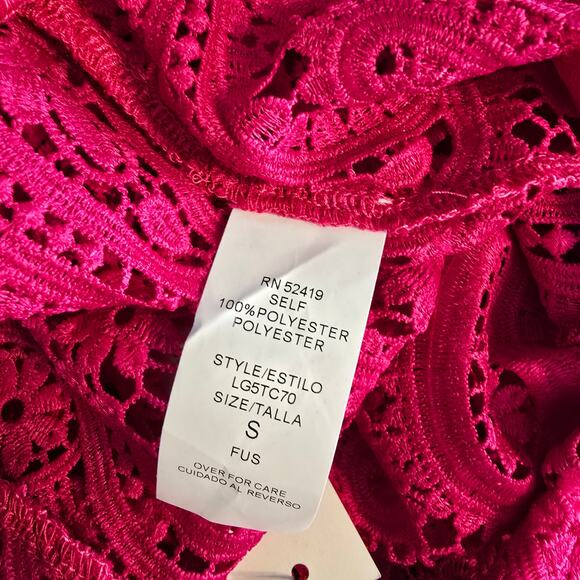 L'Agence Geraldine Paisley Crochet Cover Up Pants Elastic Drawstring Waist S NEW - Picture 7 of 9